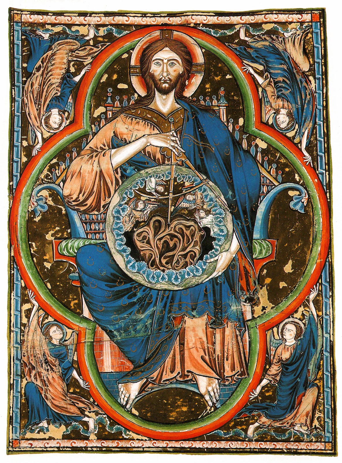 El Pantocrátor, del frontispicio de la Biblia de San Luis